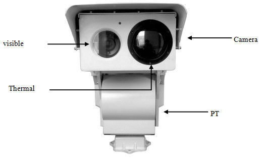 FCC  Grade Thermal Camera Untuk Keamanan Perbatasan, Kamera Thermal Inframerah Putih