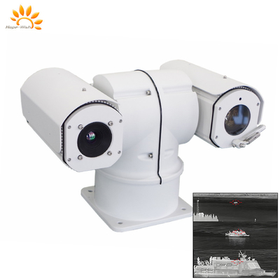 Resolusi Ptz Infrared Thermal Imaging Camera Long Range Laser Angle Untuk Deteksi Kelembaban