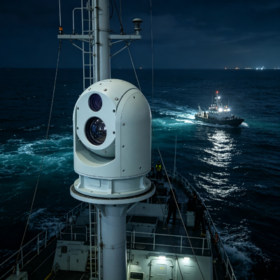 Sistem Pengawasan Termal 280mm 400mm Kamera Termal Multi Sensor Jarak Jauh