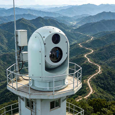 Sistem Pengawasan Termal 280mm 400mm Kamera Termal Multi Sensor Jarak Jauh