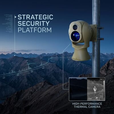 Jarak Deteksi Kendaraan 13km Manusia Kamera Infrared Jarak PanjangPlatform Elektronik Optik Multi-spektrum Lensa Termal untuk Keamanan