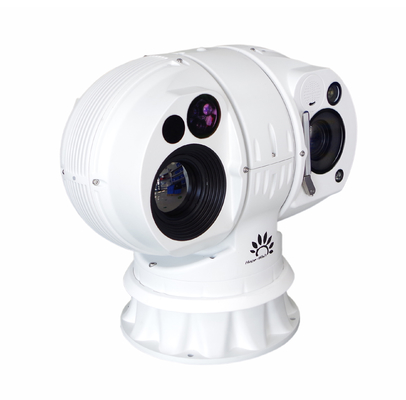 PTZ Thermal Surveillance System Lrf Opsional 5km Waterproof Dustproof Protection Grade Untuk Keamanan yang Ditingkatkan