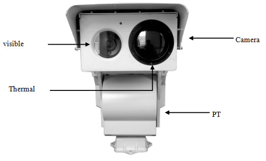 FCC Military Grade Thermal Camera Untuk Keamanan Perbatasan, Kamera Thermal Inframerah Putih